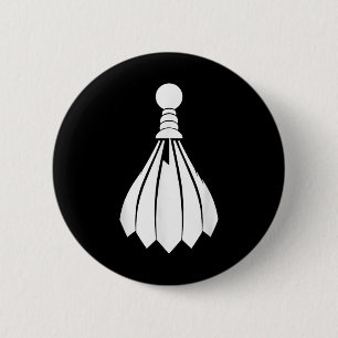 Shuttle Badminton Instructor  6 Cm Round Badge