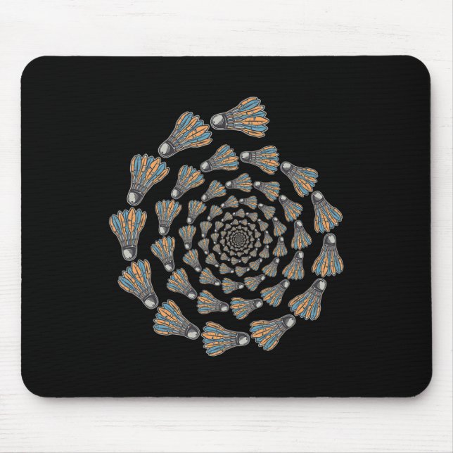 Shuttle Badminton Love Team Player Coach  Mouse Pad (Front)