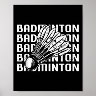 Shuttle Badminton Player 0 Poster