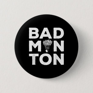 Shuttle Badminton Player 1  6 Cm Round Badge