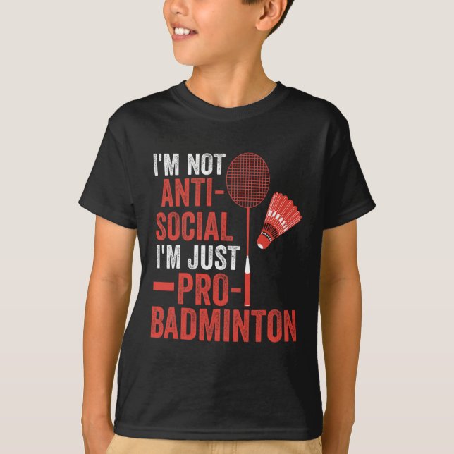 Shuttle Badminton Player 6  T-Shirt (Front)