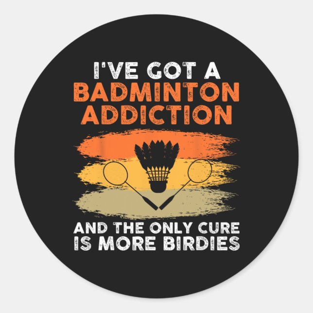 Shuttle Badminton Player 7  Classic Round Sticker (Front)