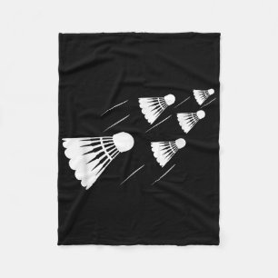 Shuttle Badminton Player Fleece Blanket