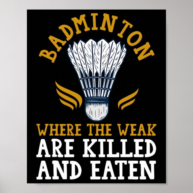 Shuttle Badminton Player  Poster (Front)