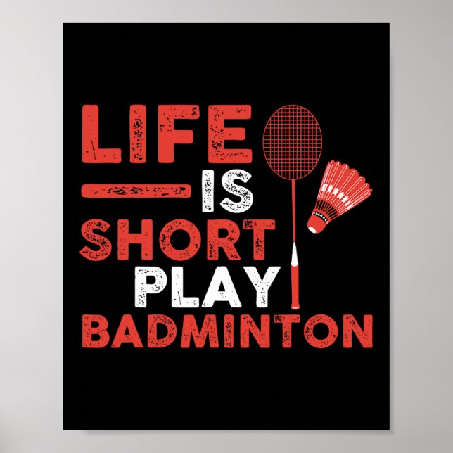 Shuttle Badminton Player  Poster (Front)