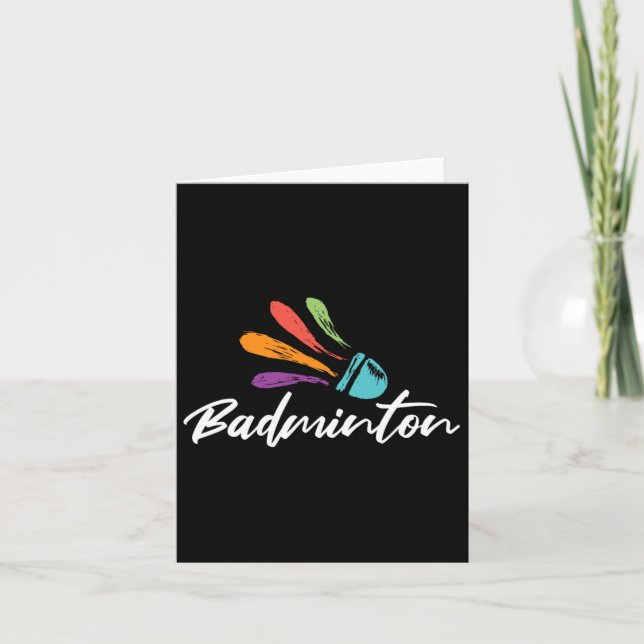 Shuttle Badminton Player Racket Sports Coach Team  Card (Front)