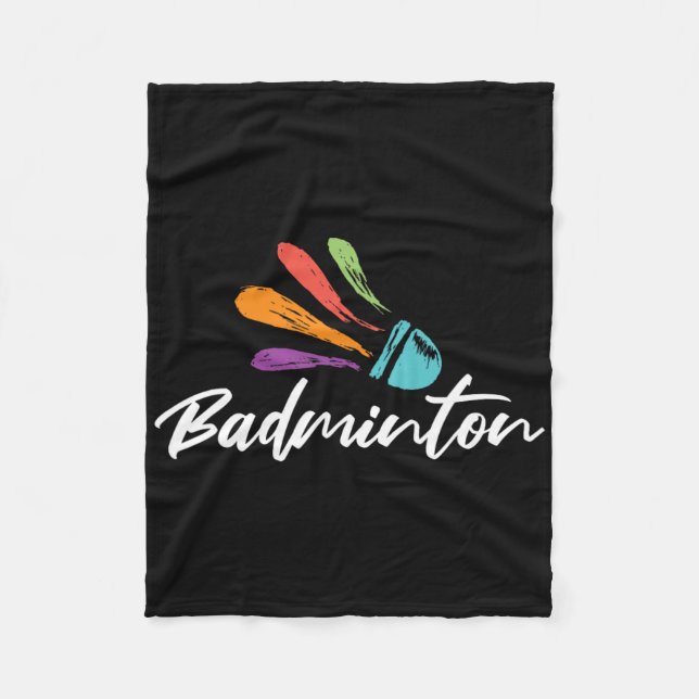 Shuttle Badminton Player Racket Sports Coach Team  Fleece Blanket (Front)