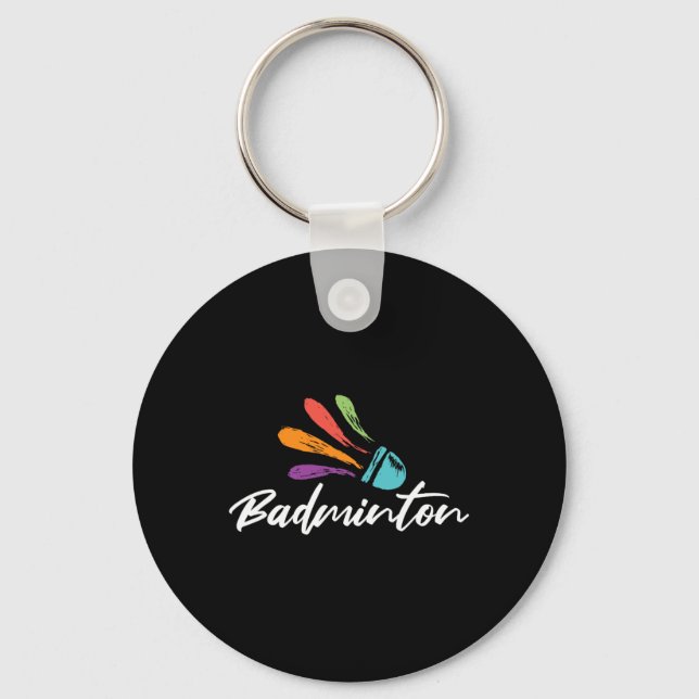 Shuttle Badminton Player Racket Sports Coach Team  Key Ring (Front)