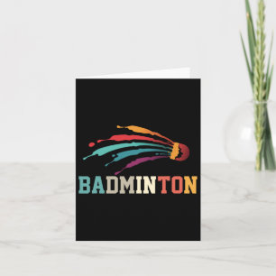 Shuttle Badminton Player Sports Racket Coach Team  Card