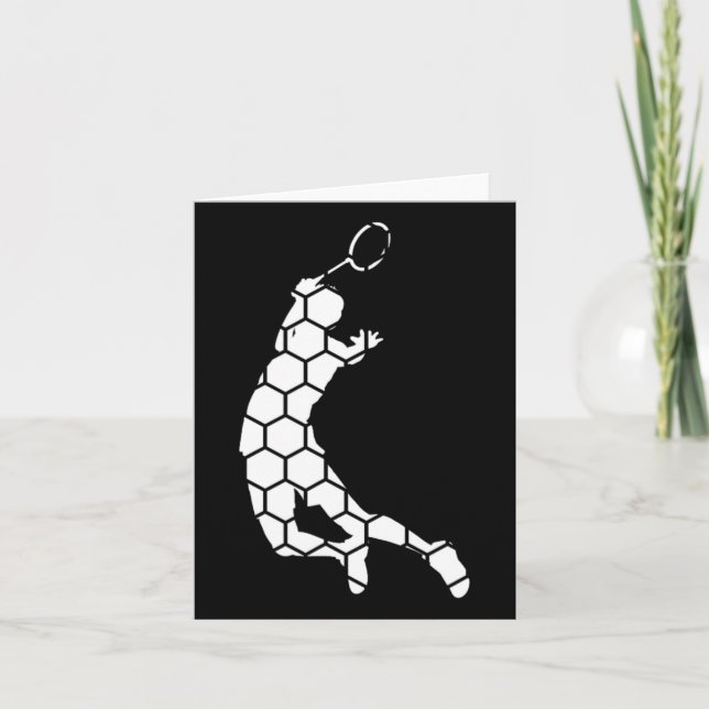 Shuttle Badminton Squash Badminton Player  Card (Front)
