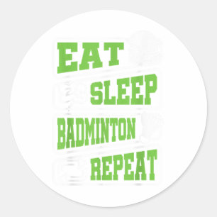 Shuttle Club Outfit For Players Coaches Fans Badmi Classic Round Sticker