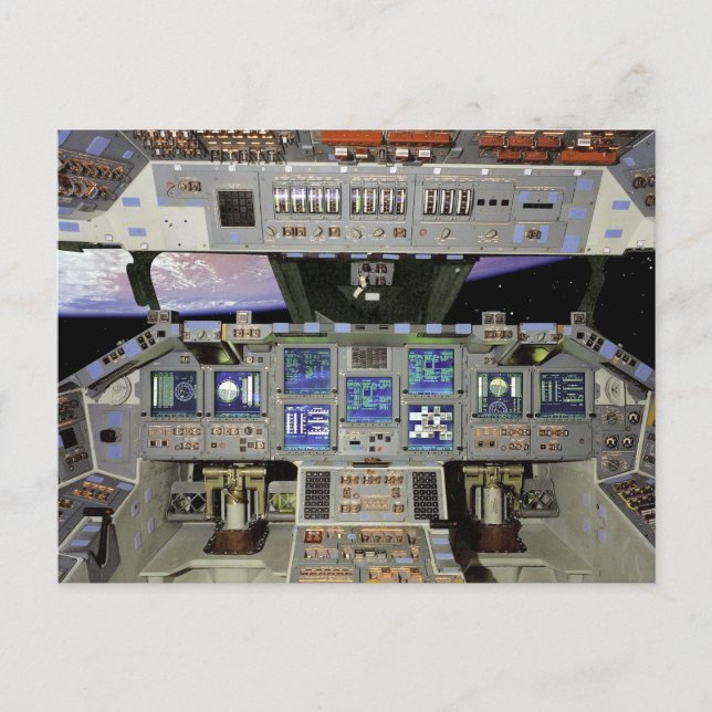 Shuttle cockpit postcard (Front)