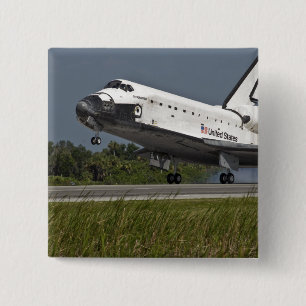 Shuttle Endeavour landing Kennedy Space Centre 15 Cm Square Badge