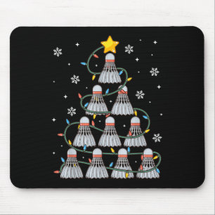 Shuttle Graphic Badminton Player Gift Christmas Mouse Pad