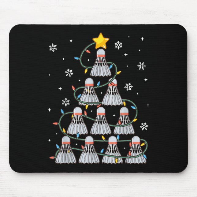 Shuttle Graphic Badminton Player Gift Christmas  Mouse Pad (Front)