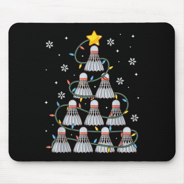 Shuttle Graphic Badminton Player Shirt Gift Christ Mouse Pad (Front)