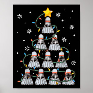 Shuttle Graphic Badminton Player Shirt Gift Christ Poster