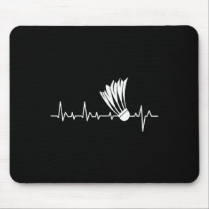 Shuttle Heartbeat - Badminton Player Sports Lover  Mouse Pad