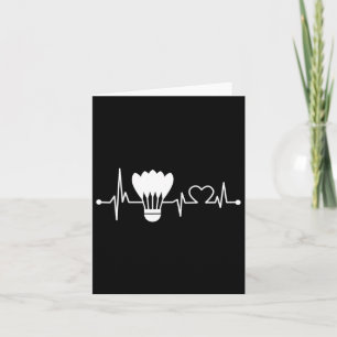 Shuttle Heartbeat Funny Badminton Player Gift Card