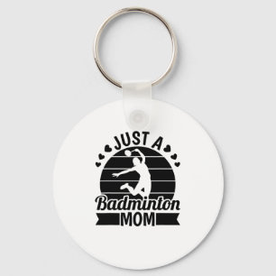 Shuttle Player Court - Team Racket Just A Badminto Key Ring