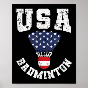 Shuttle Red White Blue 4th July Patriotic Usa Badm Poster