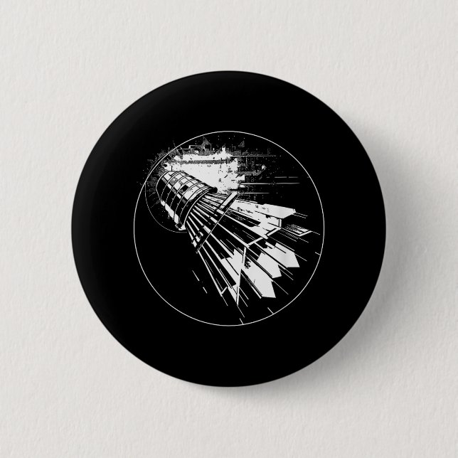 Shuttle Sketch Featherball  6 Cm Round Badge (Front)