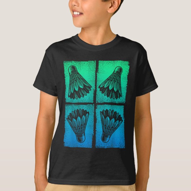 Shuttle Sports Badminton Player  T-Shirt (Front)
