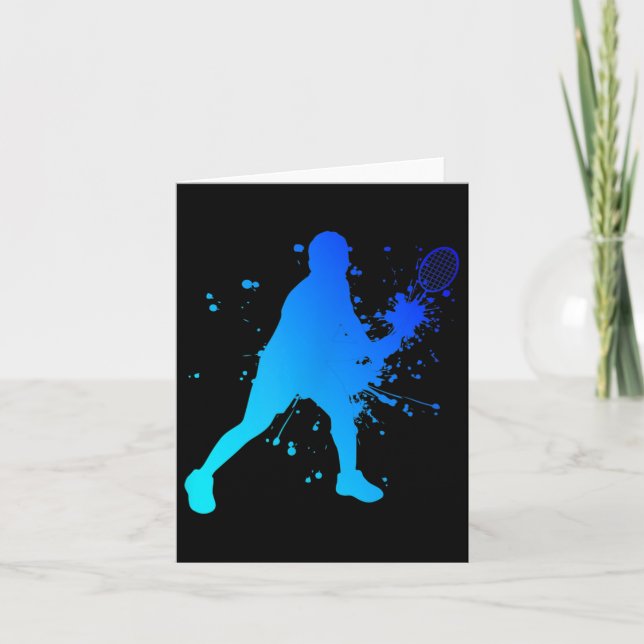 Shuttle Squash Badminton Player  Card (Front)