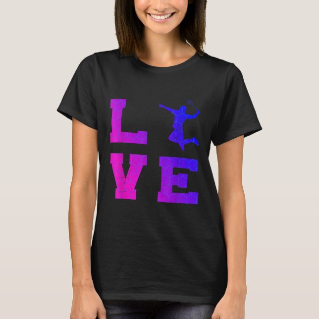 Shuttle Squash Womens Badminton Mens  T-Shirt (Front)