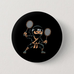 Shuttle Team Racket - Court Racquet Badminton Ninj 6 Cm Round Badge