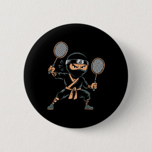 Shuttle Team Racket - Court Racquet Dminton Ninja  6 Cm Round Badge