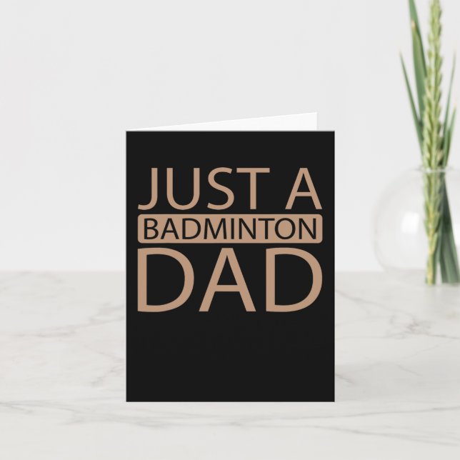 Shuttle Team Racquet Racket Player Just A Dminton  Card (Front)