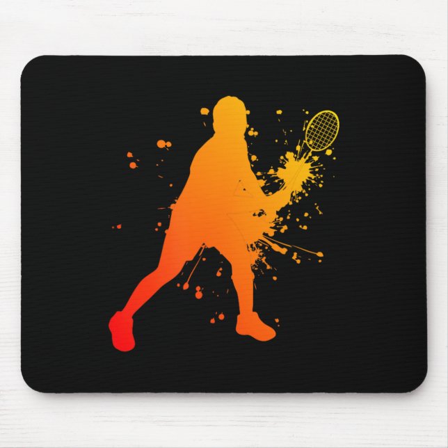 Shuttle Womens Badminton Player Mens Squash  Mouse Pad (Front)