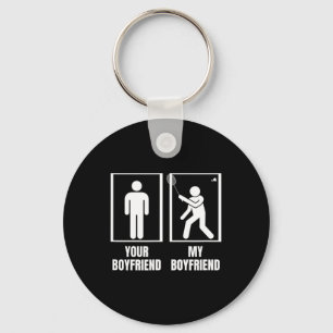 Shuttle Your Boyfriend My Boyfriend Funny Dminton  Key Ring