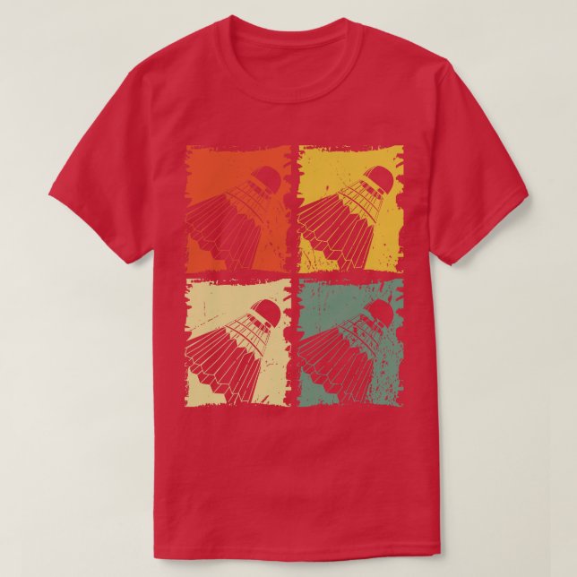 Shuttlecocks Badminton Ball Badminton Player T-Shirt (Design Front)