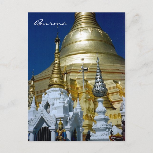 shwedagon pagoda burma postcard (Front)