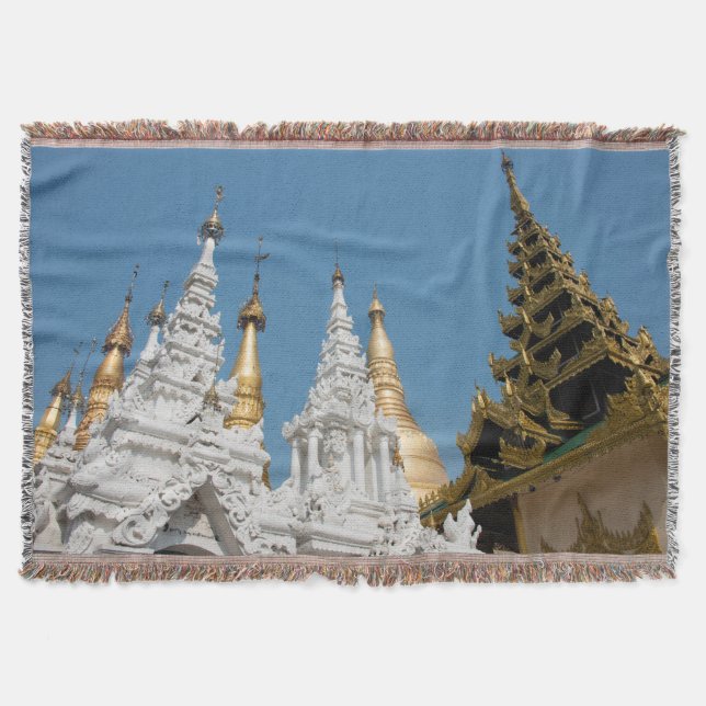 Shwedagon Pagoda Exterior Throw Blanket (Front)