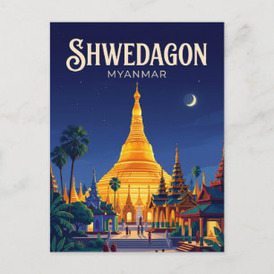 Shwedagon Pagoda Myanmar Postcard