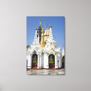 Shwedagon Pagoda (Paya), large temple site that 2 Canvas Print