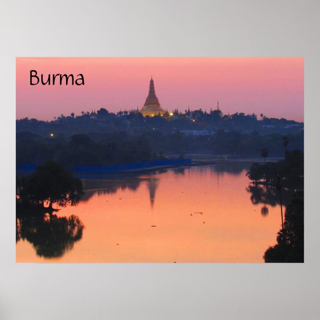 shwedagon sunset poster (Front)