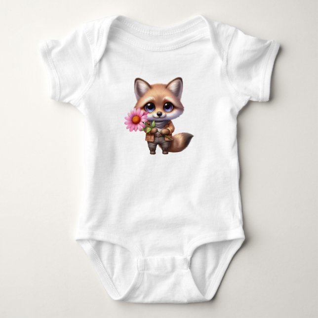 Shy Baby Fox Bodysuit (Front)