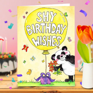 Shy Birthday Wishes greeting card by Nicole Janes
