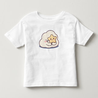 Shy Cloud Hugging a Star – Dreamy Cute Sky Charact Toddler T-Shirt