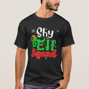 Shy Costume Elf Squad Christmas Lights Matching Pa T-Shirt
