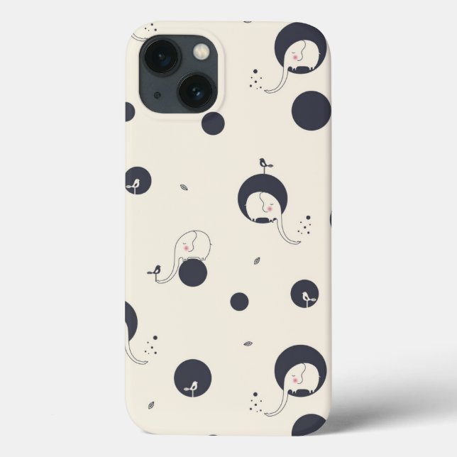 Shy Elephant Pattern Case-Mate iPhone Case (Back)