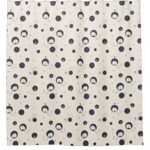 Shy Elephant Pattern Shower Curtain