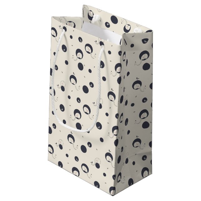Shy Elephant Pattern Small Gift Bag (Back Angled)