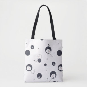 Shy Elephant Pattern Tote Bag