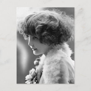"Shy Girl" Vintage Photograph Postcard