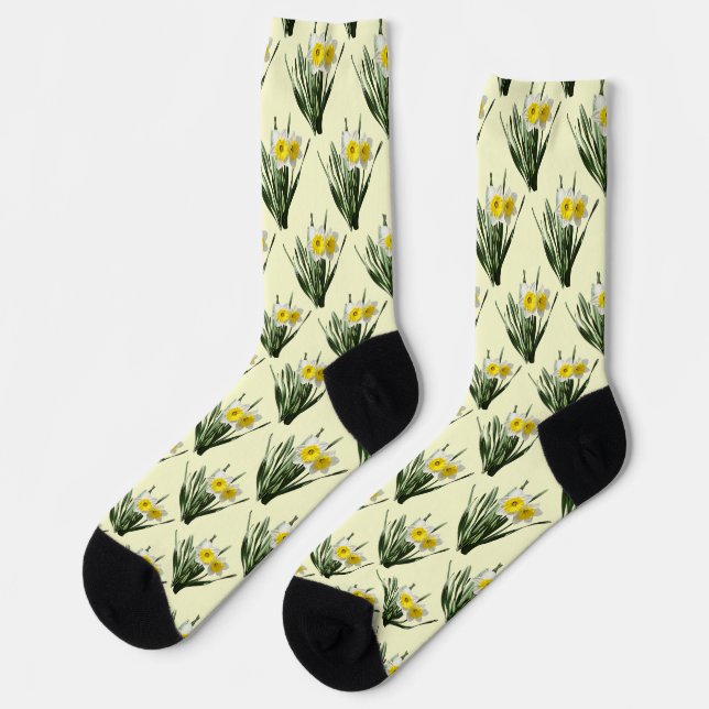 Shy Little Daffodil Socks (Left)